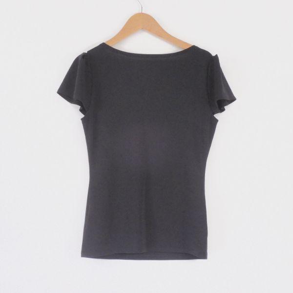 FOXEY NEW YORK 美品 フォクシー タックスリーブ トップス ブラック 38 