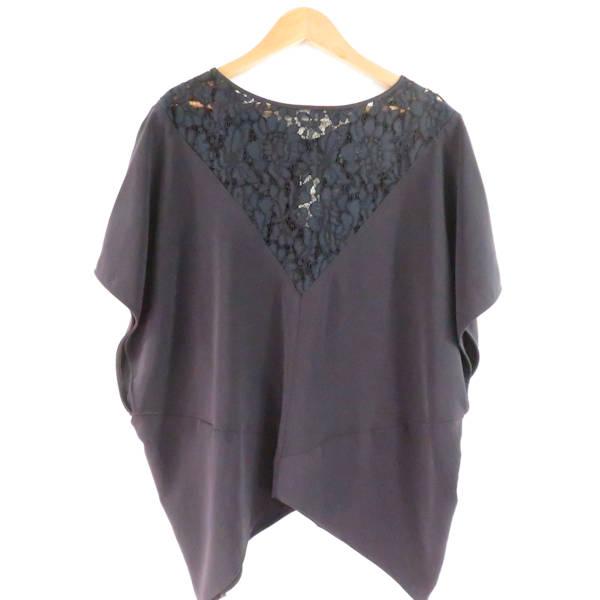 theory luxe 美品 セオリー 8308217 ブラウス ネイビー 38 