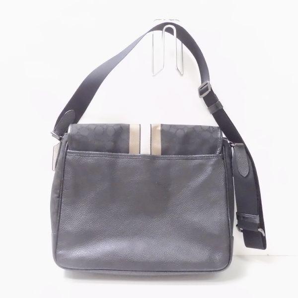 美品 COACH コーチ C5387 シグネチャー ショルダーバッグ ブラック  