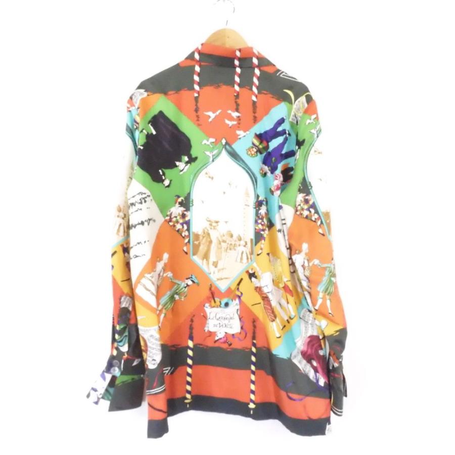 HERMES 美品 エルメス ヴィンテージ シャツ オレンジ 36 シルク HERMES 美品 エルメス ヴィンテージ シャツ オレンジ 36 シルク