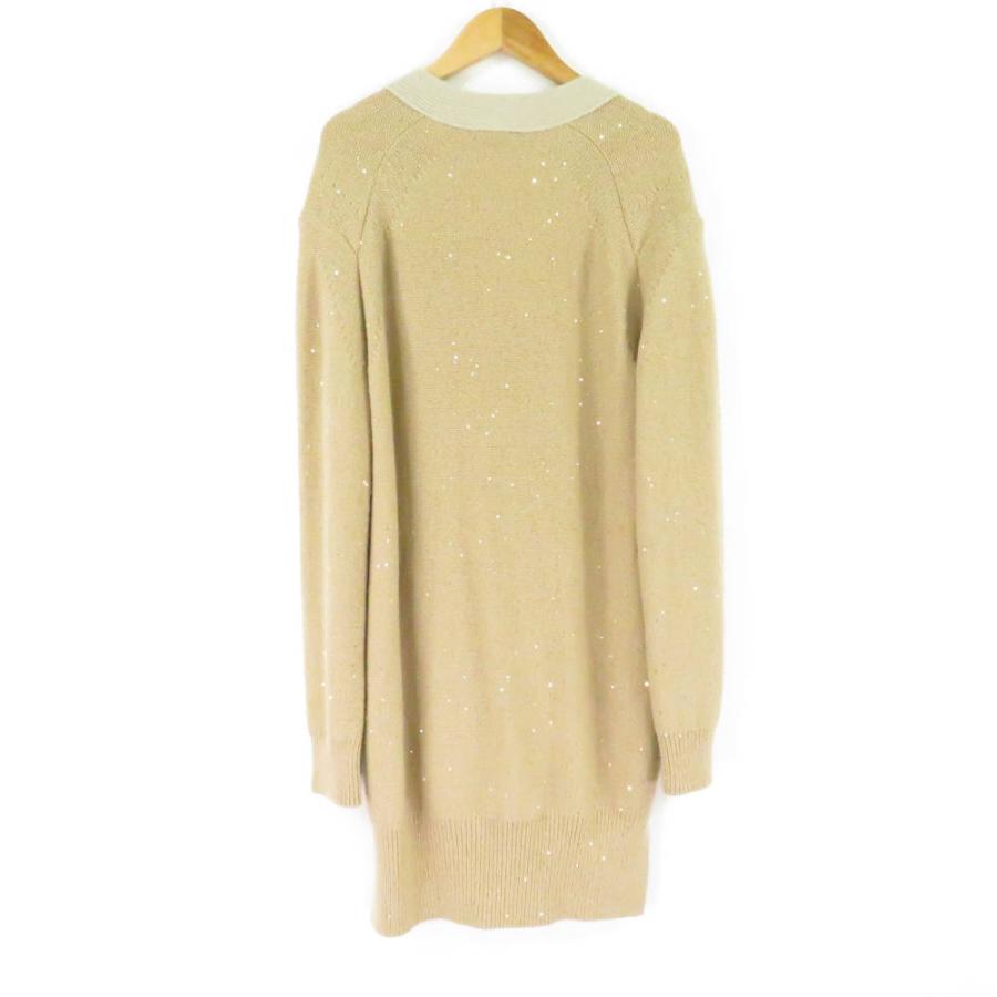 ドゥロワー カシミヤ 7G スパンコール ロング ニット カーディガン 長袖 極美品 2020年 ドゥロワー 7Gスパンコールロングカーディガン カシミヤ S