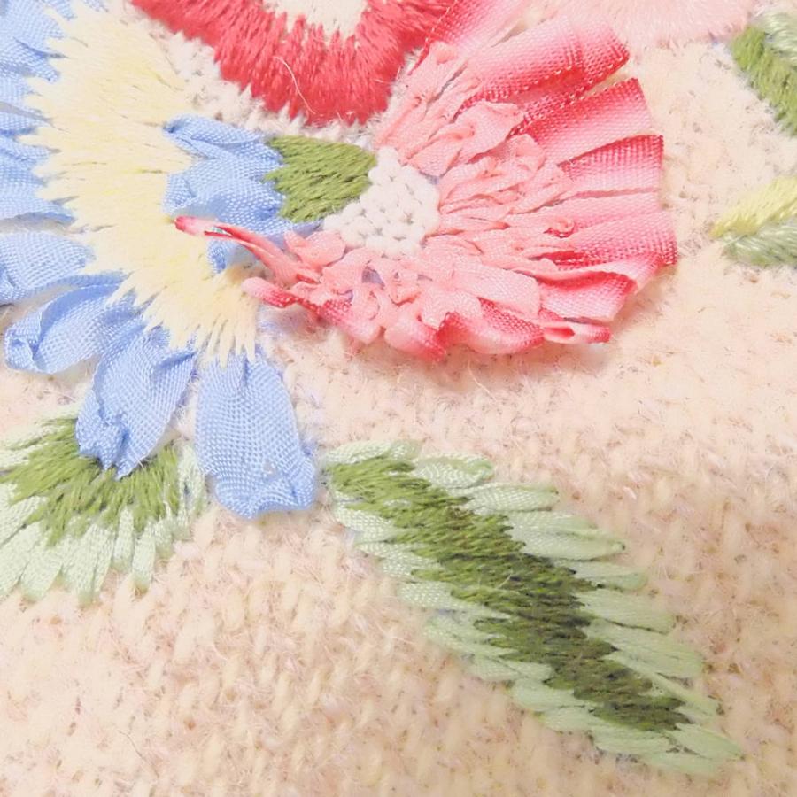 美品 KEITA MARUYAMA ケイタマルヤマ 花刺繍 バッグ レディース 