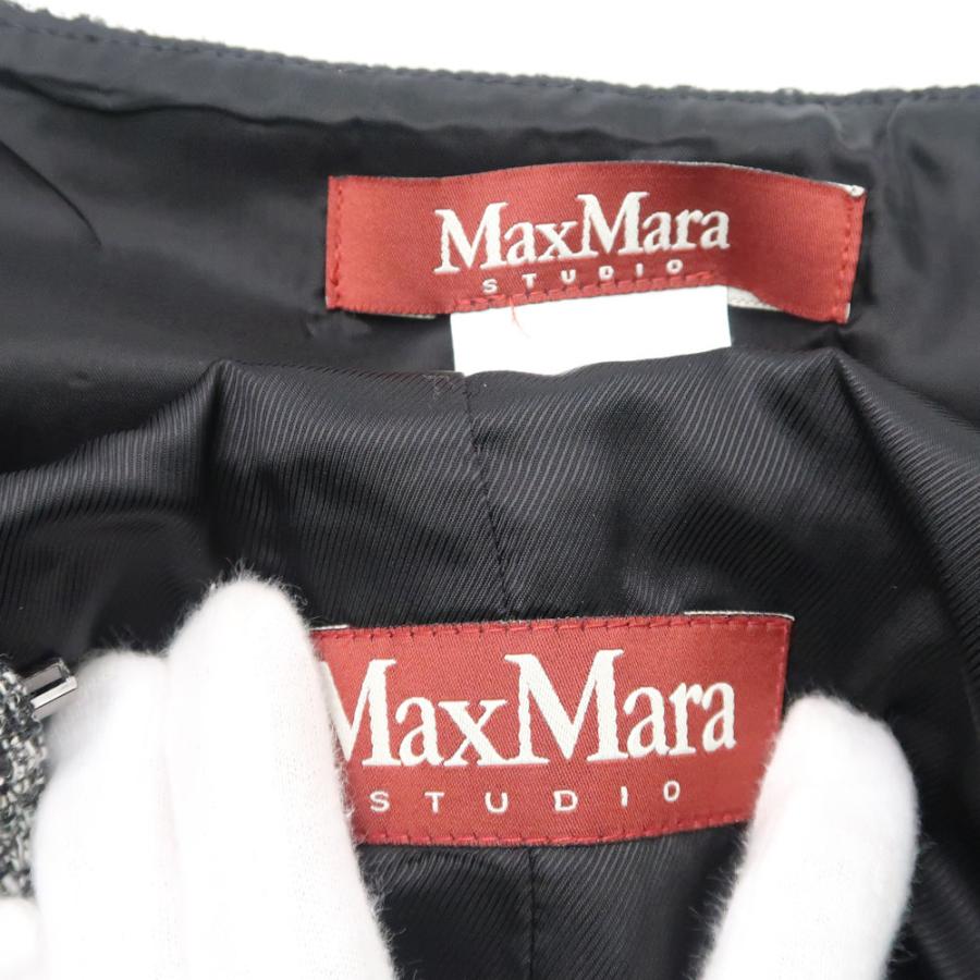 美品 maxmaraSTUDIO マックスマーラ ツイード ジャケット スカート 42  