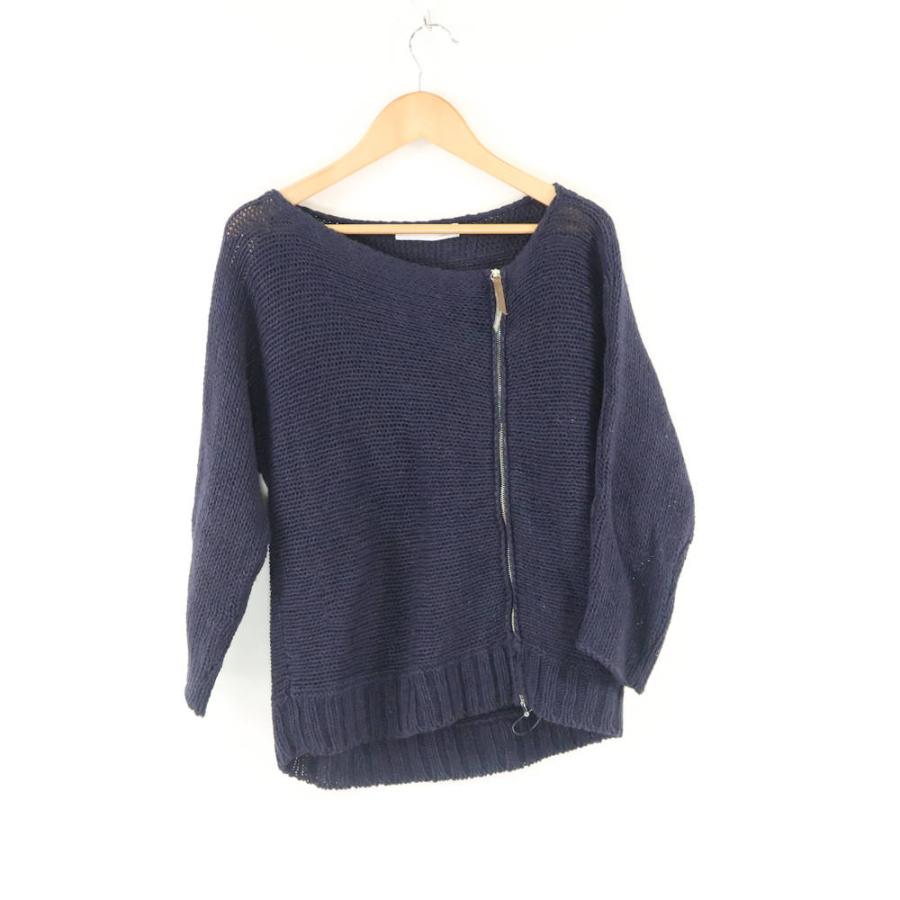 FABIANA FILIPPI ファビアナフィリッピ ジップアップニットカーディガン XS リネン コットン レディース AY5124A75 FABIANA FILIPPI ファビアナフィリッピ ジップアップニット