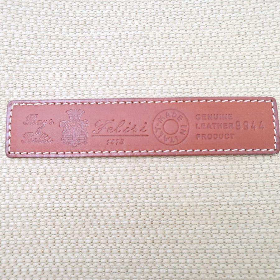Felisi 美品 フェリージ ラフィア ライン バッグ レディース AY5282C  