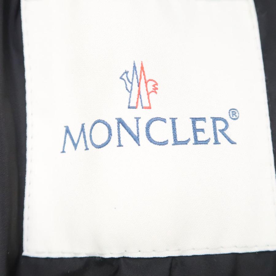 MONCLER - 美品 MONCLER モンクレール RODEIA GILET レザーダウンベスト 1 牛革 ナイロン100% レディース AY5486W2 MONCLER 美品 モンクレール RODEIA GILET レザーダウンベスト 1