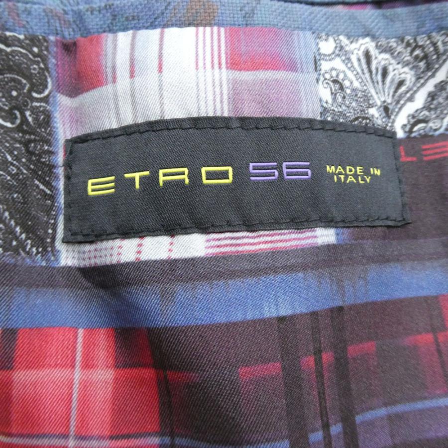 美品 ETRO エトロ 171-1J820-4782 テーラードジャケット 56 コットン100％ 総柄 総裏 メンズ AY6431W ETRO（エトロ） 美品 171-1J820-4782 テーラードジャケット 56