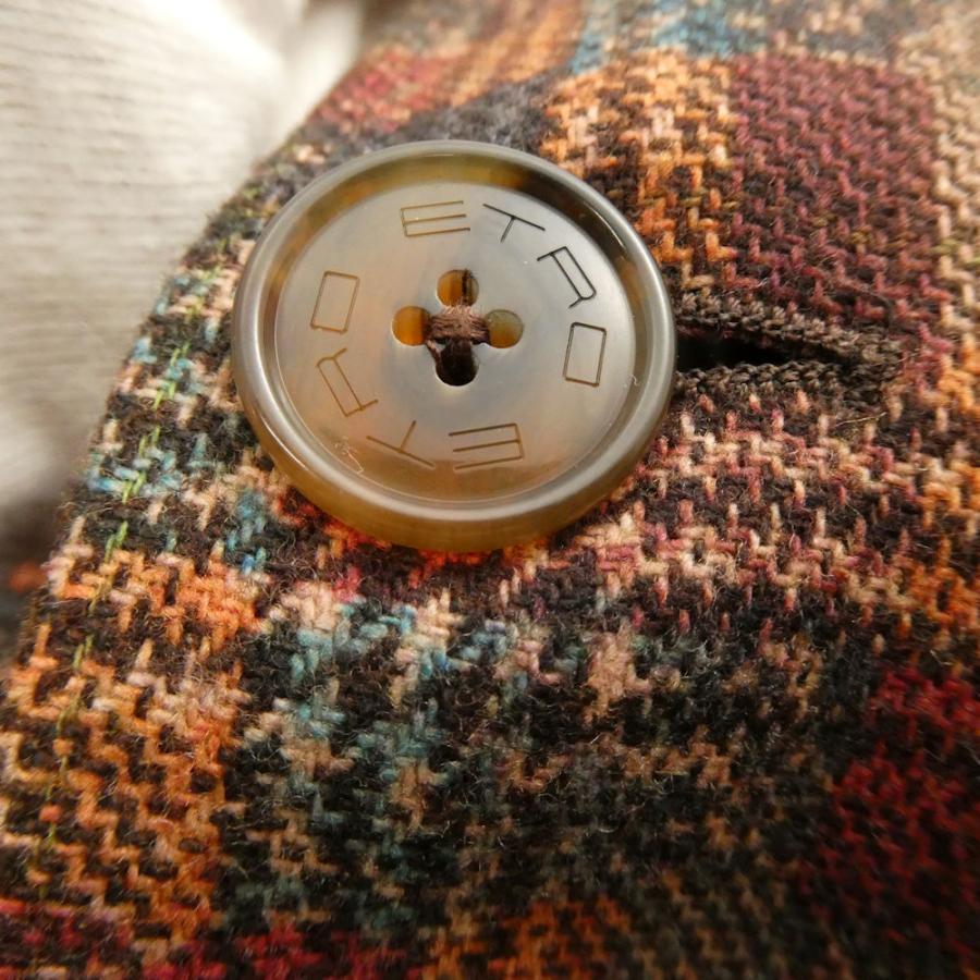 美品 ETRO エトロ 142-11807-5513 テーラードジャケット 56 ウール カシミヤ チェック柄 総裏 メンズ AY6433W ETRO（エトロ） 美品 142-11807-5513 テーラードジャケット 56 ウール