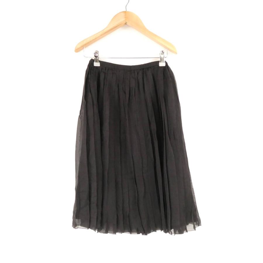 DRAWER（ドゥロワー） 1524-299-3242 プリーツスカート 36 シルク100