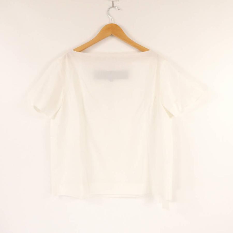 ドゥロワー レース ショートスリーブ ブラウス リボン ホワイト 36