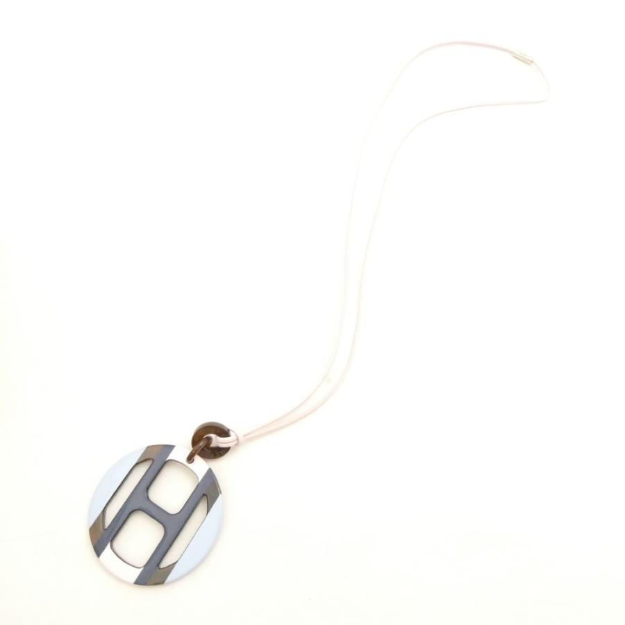 HERMES（エルメス） 美品 Hエキップ ペンダント バッファローホーン 
