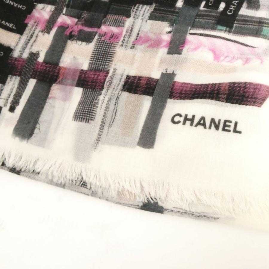 CHANEL（シャネル） 美品 ストール カシミヤ100％ ロゴタグ 希少 レア