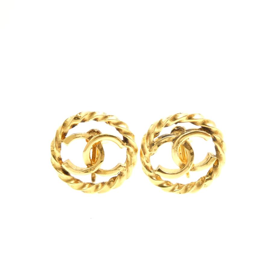美品 CHANEL シャネル 両耳イヤリング 2点 ココマーク ヴィンテージ レア 希少 イヤーカフ レディース AY6911W1_1