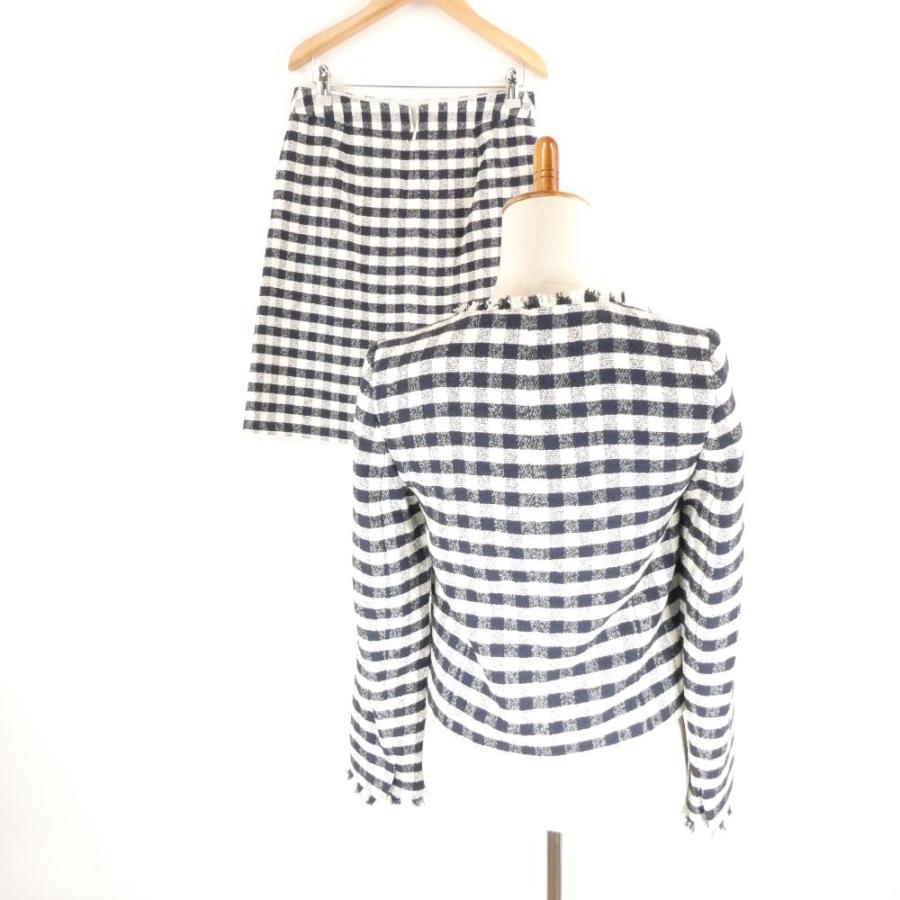 美品 Brooks Brothers ブルックスブラザーズ Red Fleece セットアップ 0 150/68A コットン他 ジャケット スカート チェック柄 レディース AY7169A67 BROOKS BROTHERS（ブルックスブラザーズ） 美品 Red Fleece