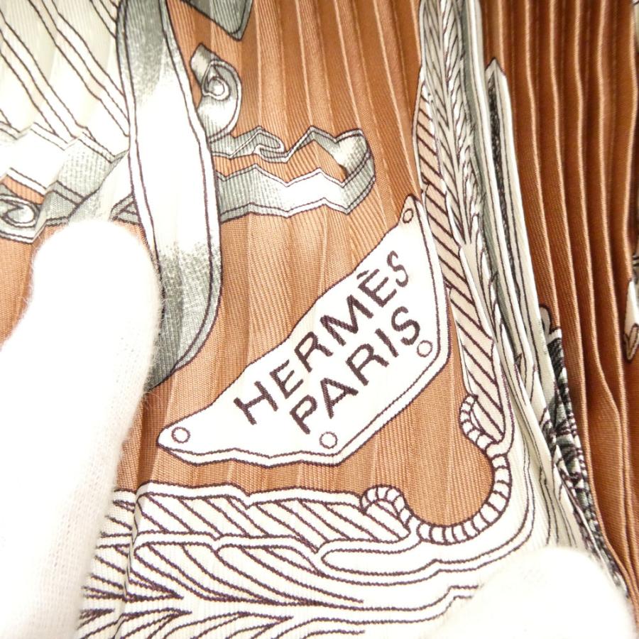 HERMES（エルメス） 美品 プリーツスカーフ シルク100% AY7658
