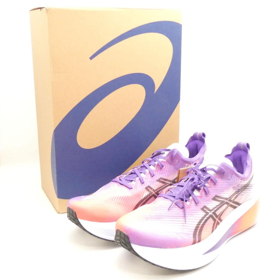 美品 asics アシックス MEGABLAST (1013A170-500) ランニングシューズ 30.5cm (US13) EDO PURPLE ウォーキング マラソン AY7680 | ASICS