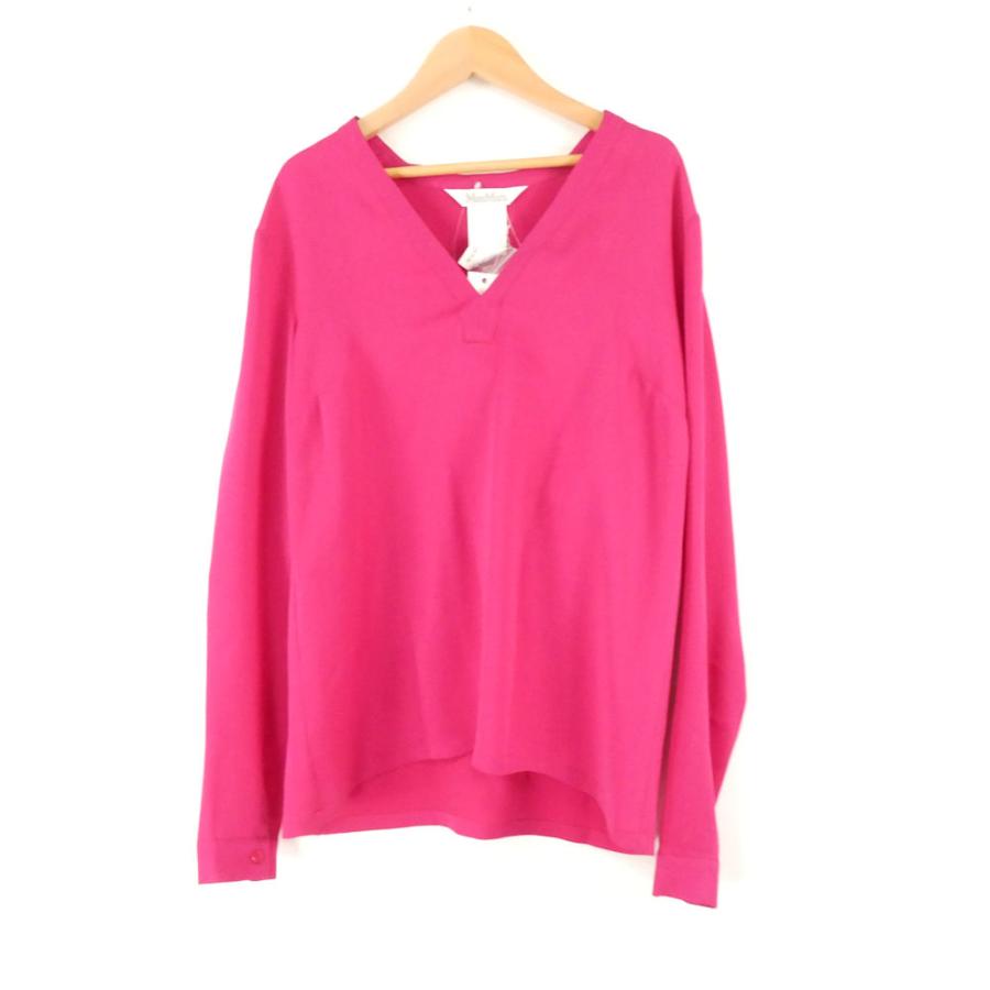 美品 MAXMARA マックスマーラ ブラウス 36 Sサイズ相当 シルク100％ 長袖 Vネック レディース AY7791A46 Max Mara（マックスマーラ） 美品 ブラウス 36 Sサイズ相当 シルク100