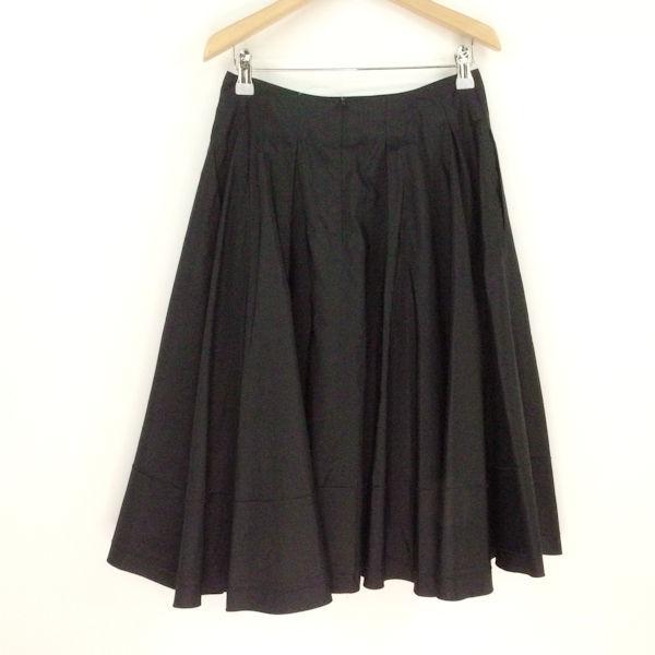 FOXEY フォクシー 34424 フレアスカート 1点 ブラック系 38 シルク100  