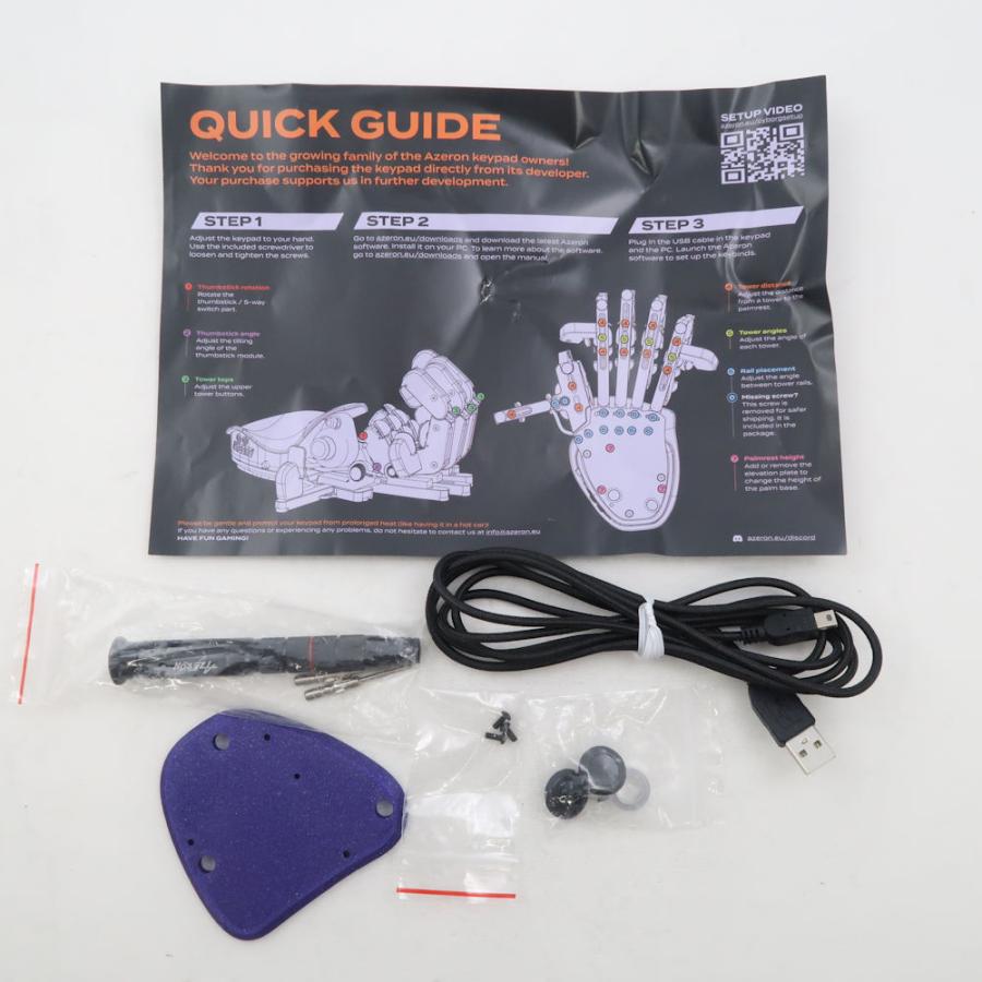 美品 Azeron アゼロン Cyborg ゲーミングキーパッド 左手デバイス 片手 