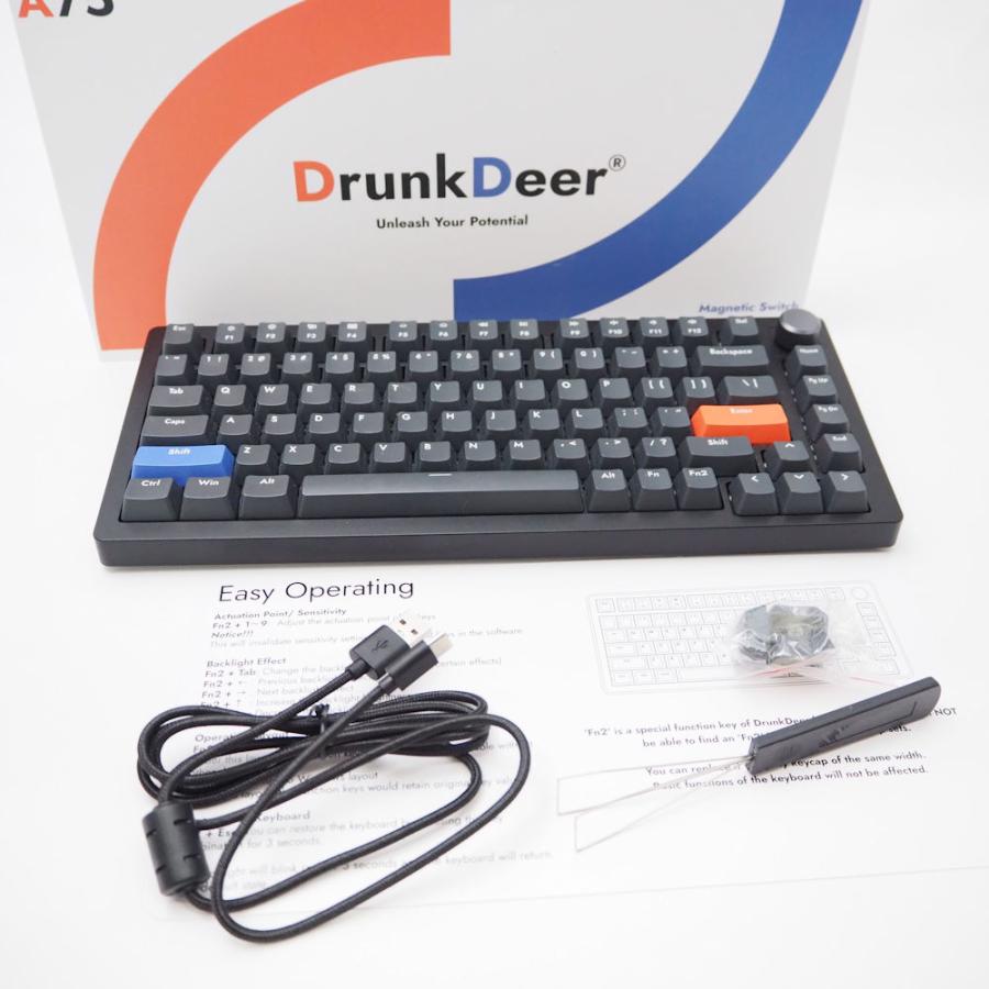 美品 DrunkDeer A75 US 英語配列 ラピットトリガー メカニカル 