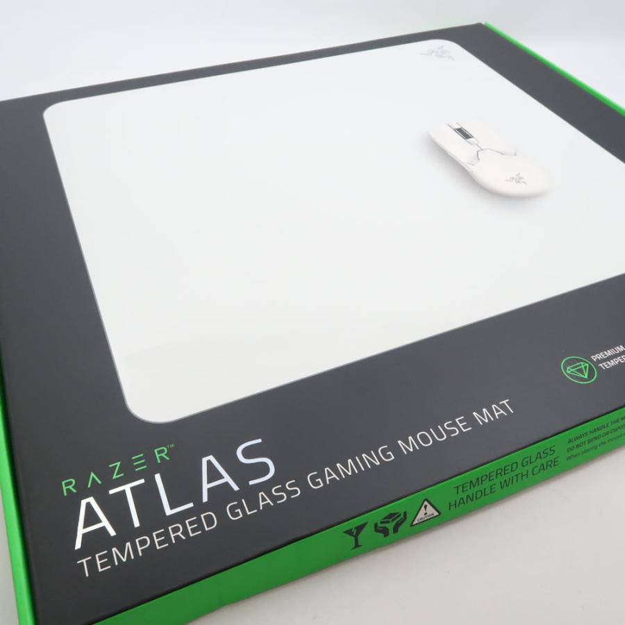 美品 RAZER レイザー Atlas ゲーミングガラスマウスパッド 450mm×400mm