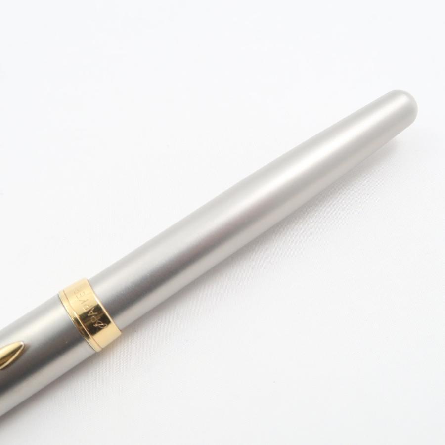 美品 PARKER パーカー ソネット 万年筆 全長13 F字 銀 金 文房具 筆記用具 HU1434W3 PARKER（パーカー） 美品 ソネット 万年筆 全長13 F字 銀 金 文房具