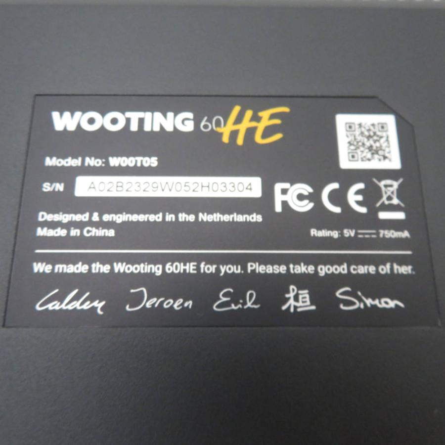 美品 Wooting ウーティン 60 HE ラピッドトリガー ゲーミング  