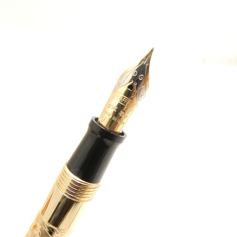 美品 Sheaffer シェーファー 1995年6000本限定 リミテッドエディション コメモラティブ 万年筆 ペン先18K750 金 M 中字 レバー充填式 筆記用具 文房具 HU1758W3 SHEAFFER（シェーファー） 美品 1995年6000本限定 リミテッド