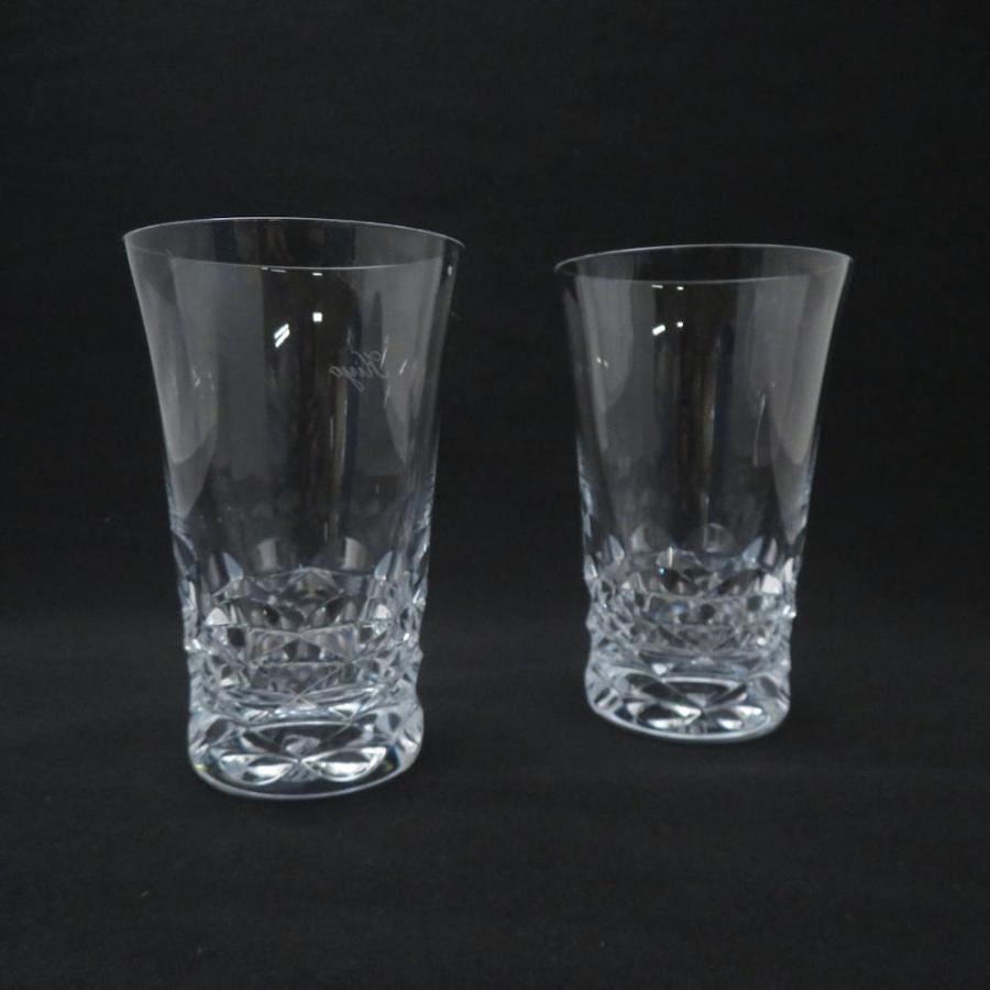 美品 Baccarat バカラ スウィング ハイボールタンブラー 2点 ペア ブラーヴァ グラス ネーム刻印入 SC10664X2の画像