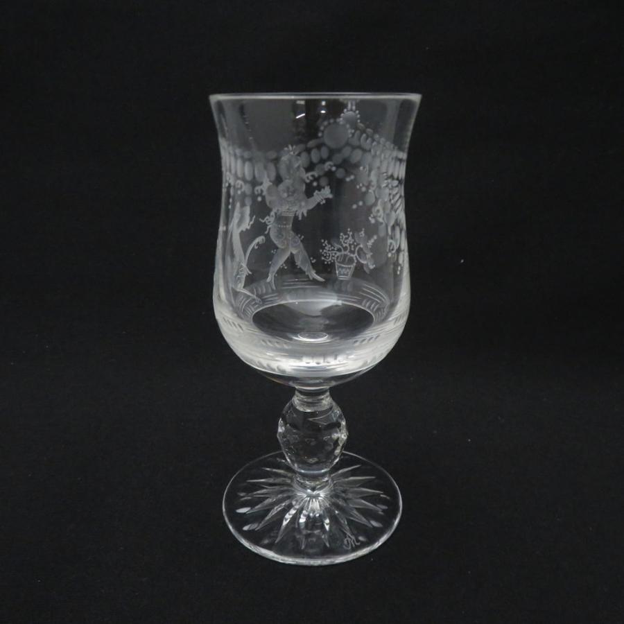 美品 Meissen Crystal マイセンクリスタル アラビアンナイト 千夜一夜物語 ワイングラス 1客 H13cm 竜と女性 SC10806B1_2