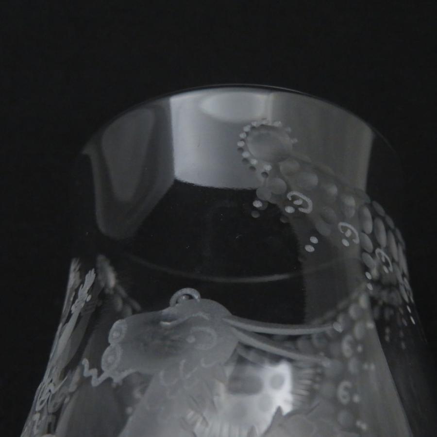 美品 Meissen Crystal マイセンクリスタル アラビアンナイト 千夜一夜物語 ワイングラス 1客 H13cm 竜と女性 SC10806B1_5
