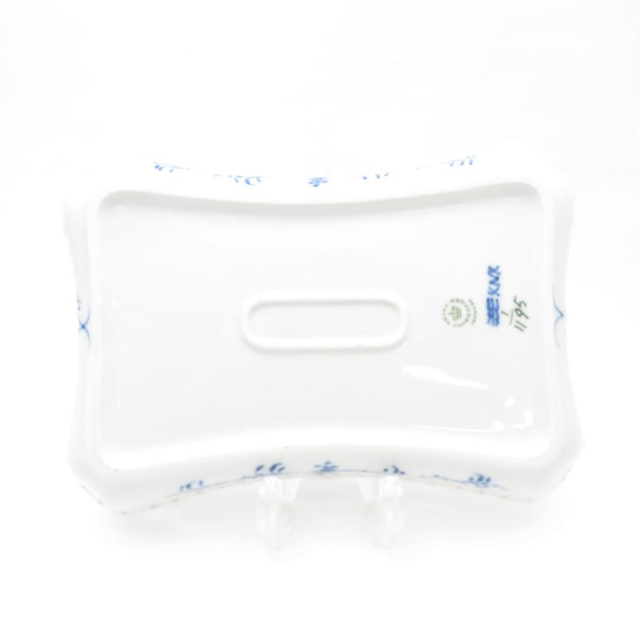 美品 ROYAL COPENHAGEN ロイヤルコペンハーゲン ブルーフルーテッドフルレース スクエアプレート 16×23cmプレート トレイ 長方形 SC7946H1の画像