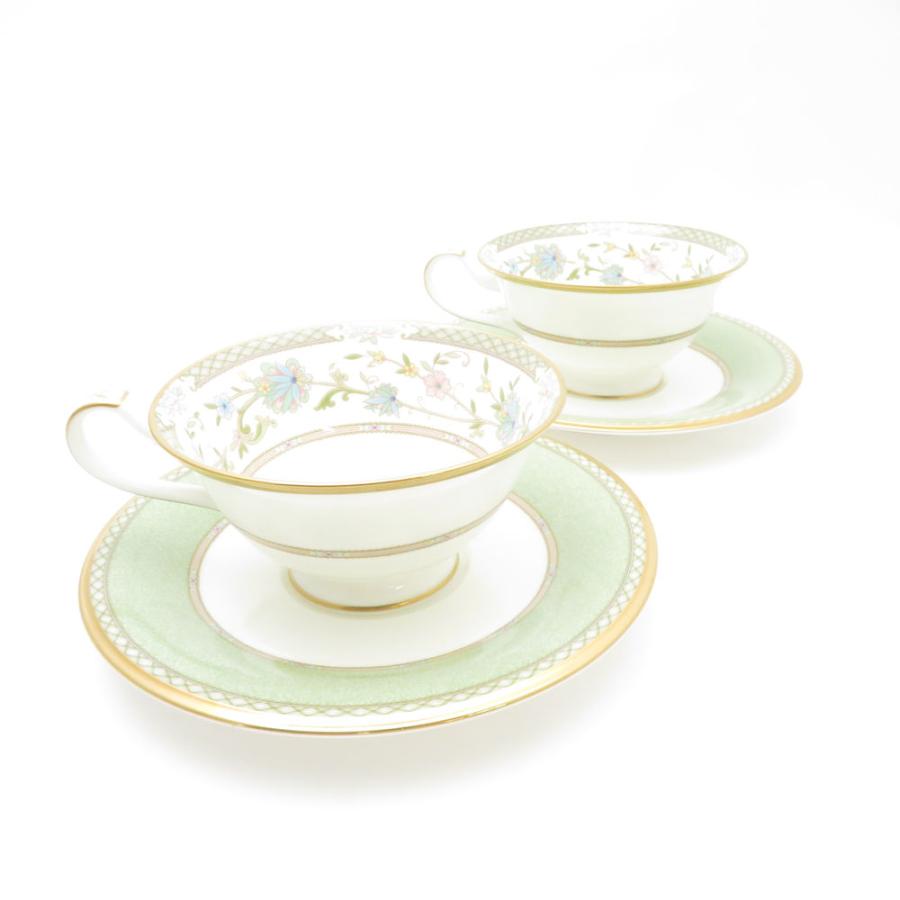 ノリタケ Noritake YOSHINO ヨシノ カップ＆ソーサー 2客 ペア 花柄