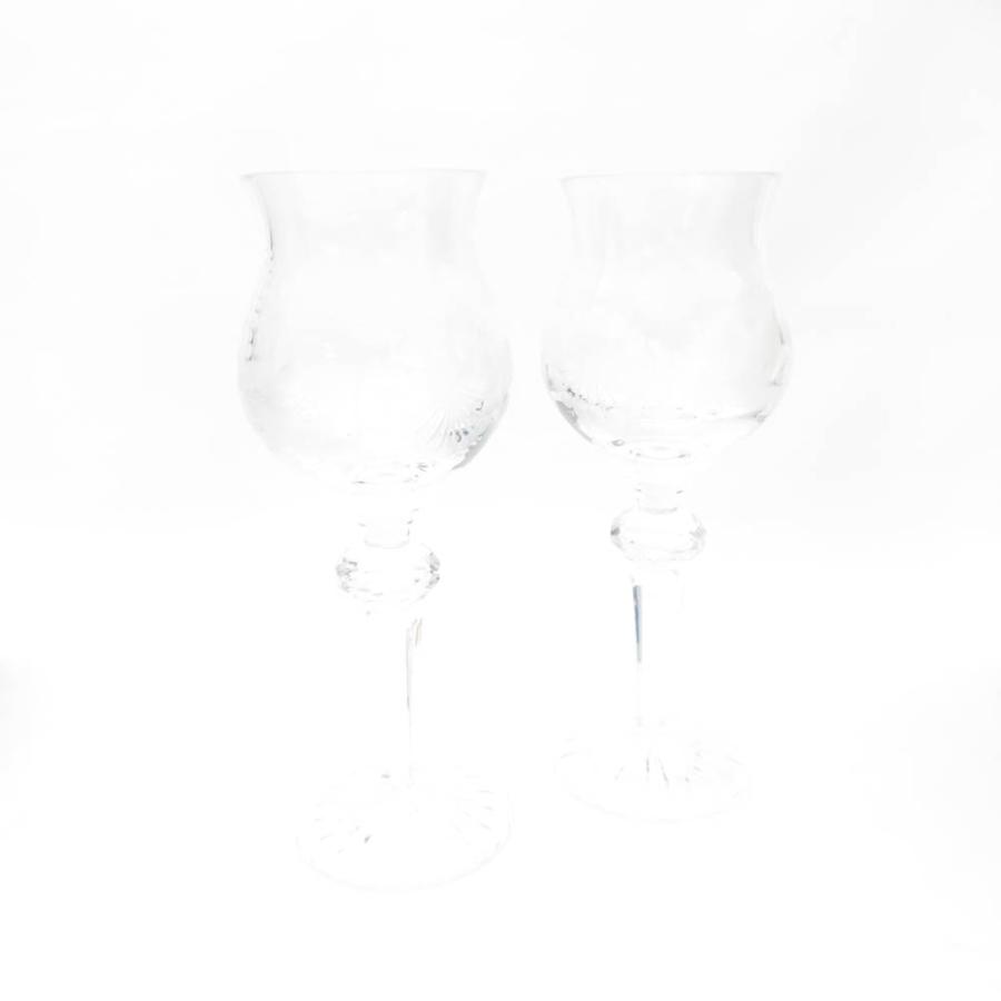 Meissen Crystal マイセンクリスタル ブルーオーキッド ワイングラス 2 