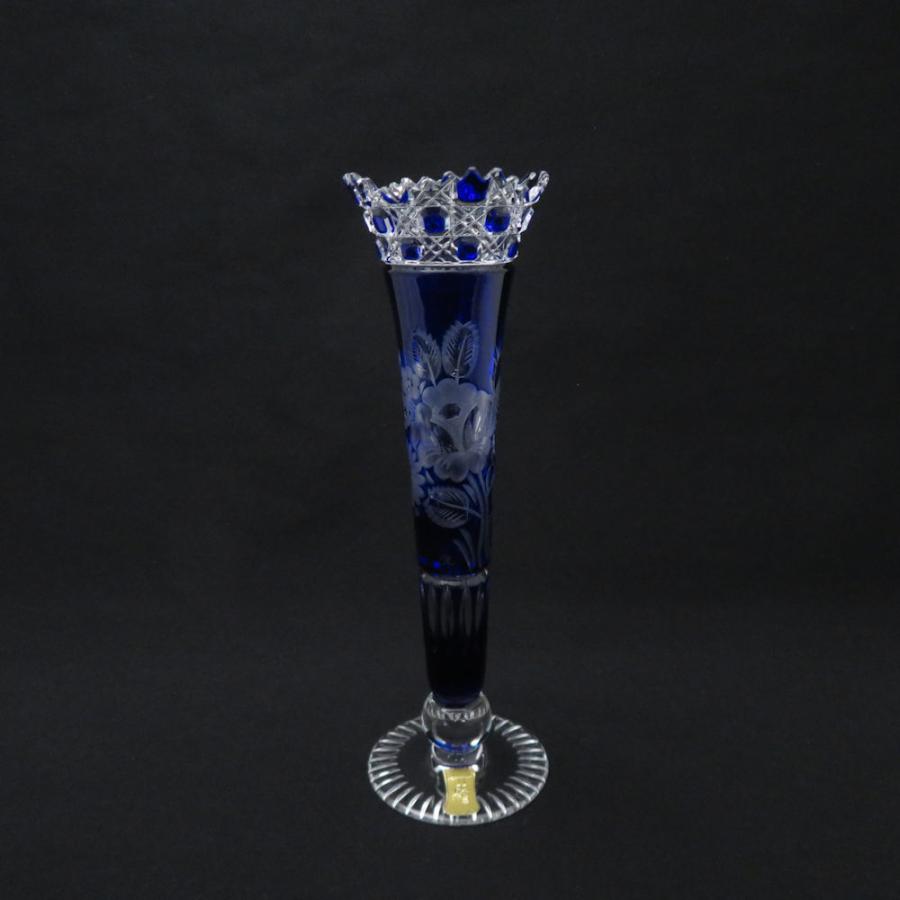 未使用 Meissen Crystal マイセンクリスタル 一輪挿し 高24cm 花瓶