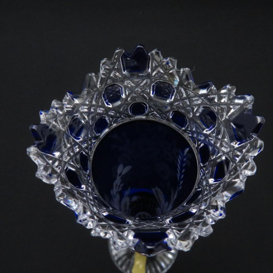 【Meissen Crystal マイセンクリスタル 一輪挿し 花瓶24cm】 未使用 Meissen Crystal マイセンクリスタル 一輪挿し 高24cm 花瓶