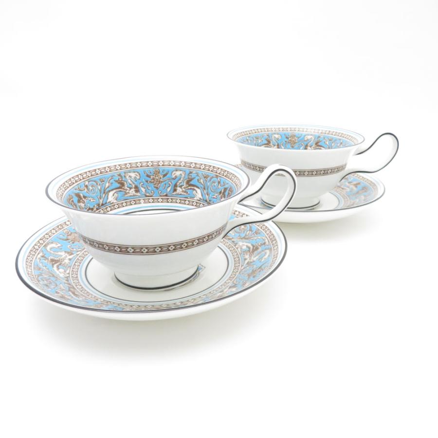 美品 WEDGWOOD ウェッジウッド フロレンティーンターコイズ ティー 