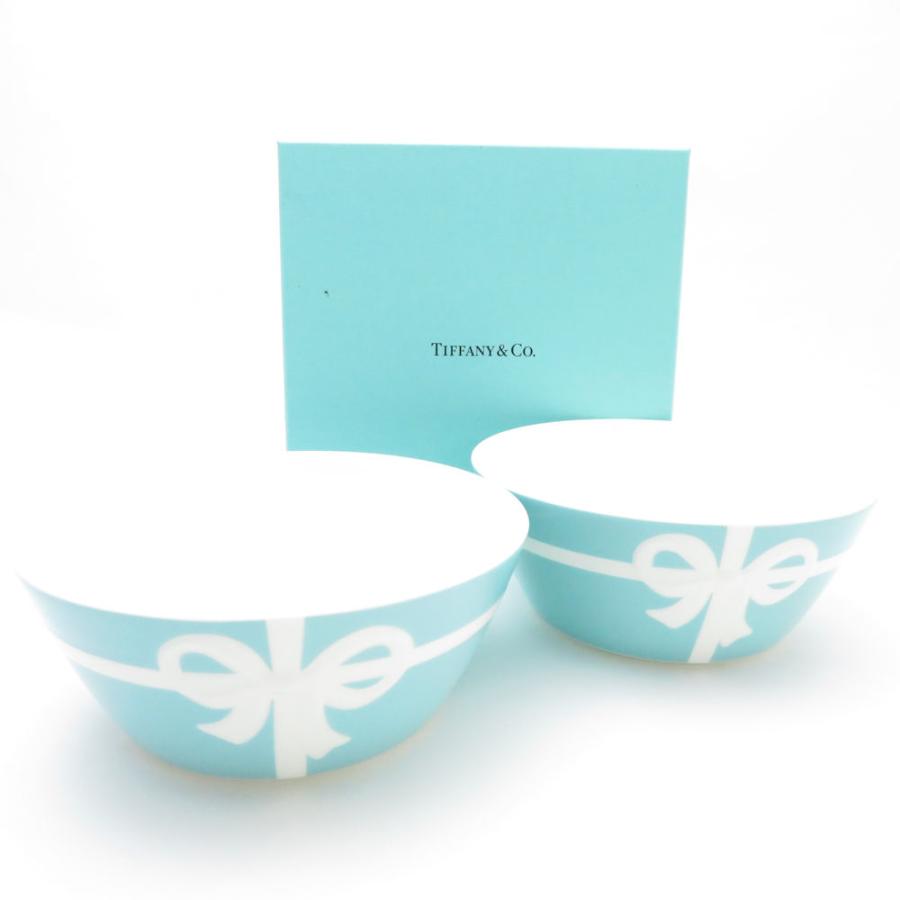 未使用 TIFFANY＆Co. ティファニー ブルーボックス ボウル 2枚 ペア 