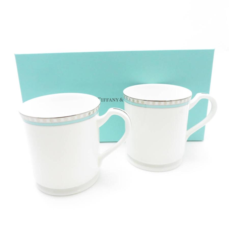 ティファニー Tiffany＆Co マグカップ ペア 2個セット プラチナブルー