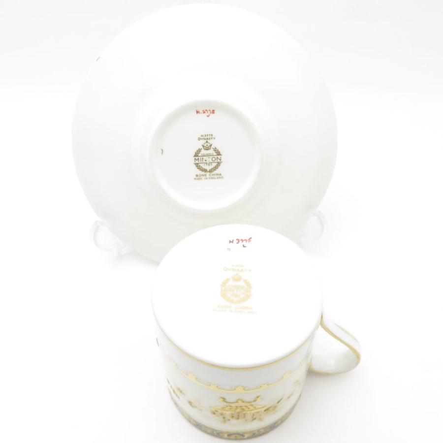 美品 MINTON ミントン ダイナスティ DYNASTY デミタスカップ＆ソーサー 金彩 SM4024X2 MINTON（ミントン） 美品 ダイナスティ DYNASTY デミタスカップ