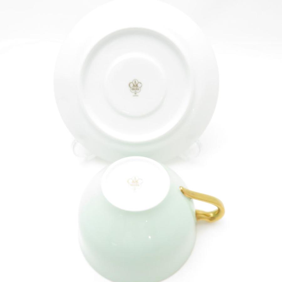 大倉陶園 美品 OKURA 色蒔き カップ＆ソーサー ティー コーヒー 兼用
