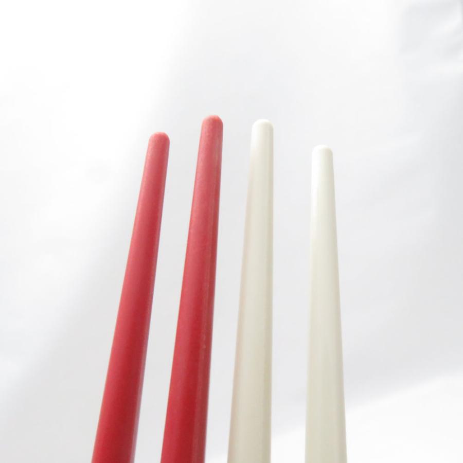 美品 Christofle クリストフル ユニ 箸 2点 セット ホワイト レッド