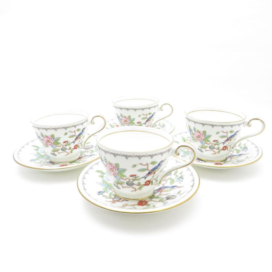 Aynsley エインズレイ シノズワリ カップ＆ソーサー 4客 セット 青い鳥 