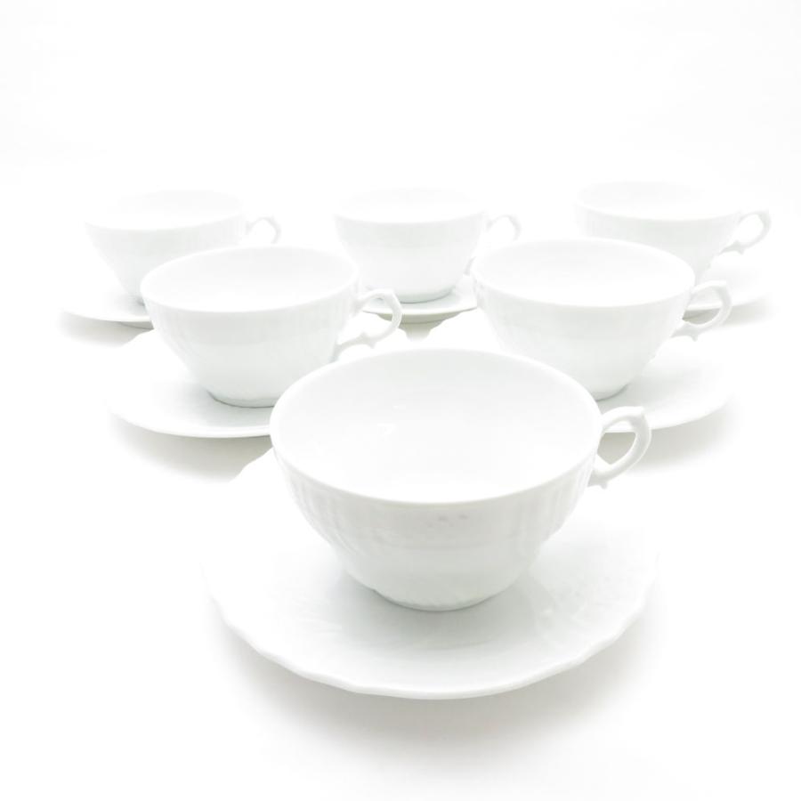 リチャードジノリベッキオホワイトカップ&ソーサー6客セット