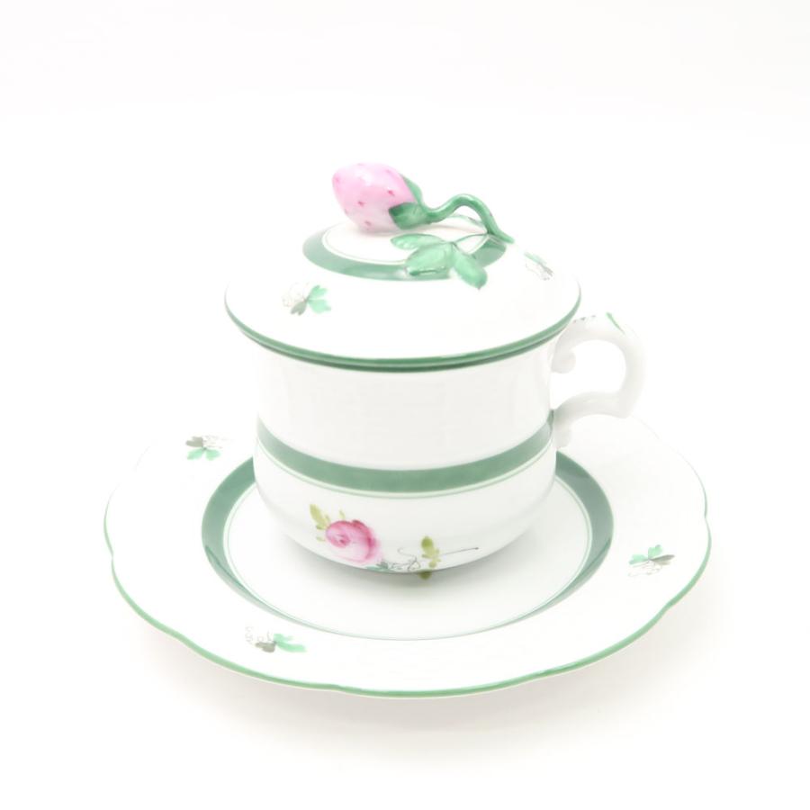未使用 Herend ヘレンド ウィーンの薔薇 クリームカップ＆ソーサー 