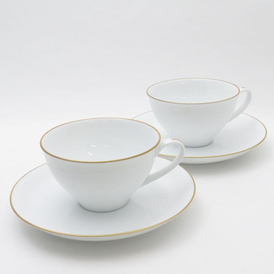 大倉陶園 美品 OKURA ゴールドライン カップ＆ソーサー 2客 ペア