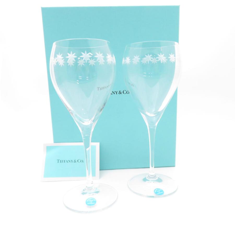 未使用 TIFFANY＆Co. ティファニー ルミナス ワイングラス 2客 