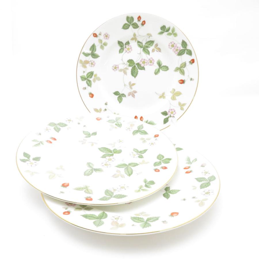 未使用　 ワイルドストロベリープレート3枚　20.5㎝ WEDGWOOD 未使用 ウェッジウッド ワイルドストロベリー 中皿 3枚