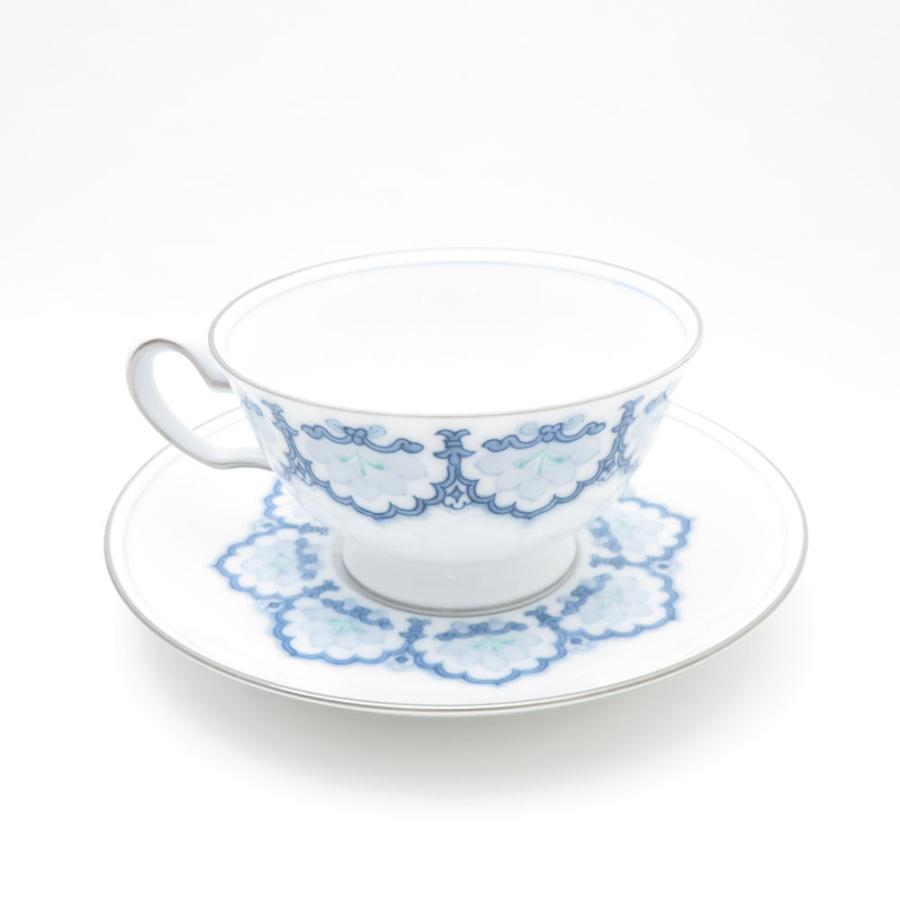 美品 OKURA 大倉陶園 呉須正倉院 カップ＆ソーサー 1客 ティー コーヒー 碗皿 SO2350J2_1