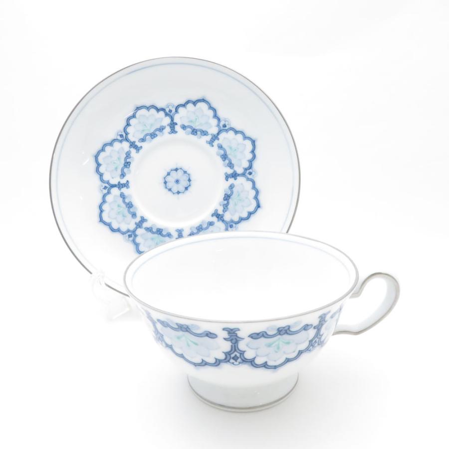 美品 OKURA 大倉陶園 呉須正倉院 カップ＆ソーサー 1客 ティー コーヒー 碗皿 SO2350J2_2